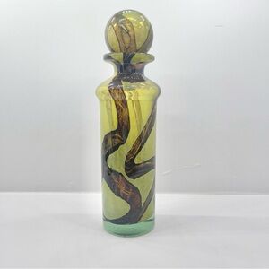 Mdina Green Decanter Glass Vintage